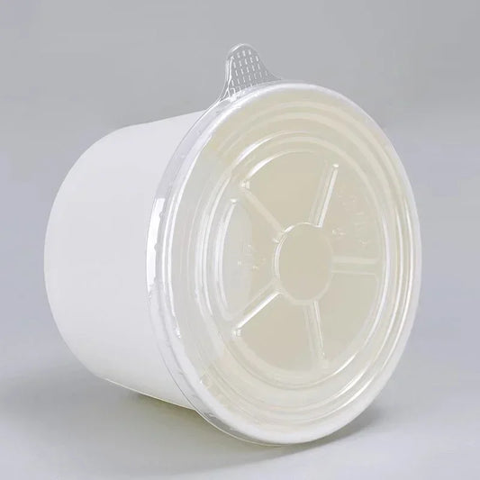Eco - friendly Disposable Paper food Bowls Lids -50 Pack.